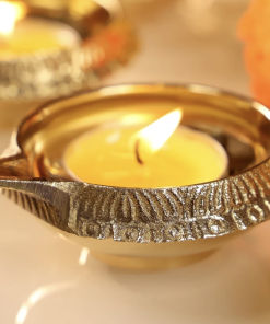 Beautiful Brass Diya Lamp for Pooja & Festive Decor